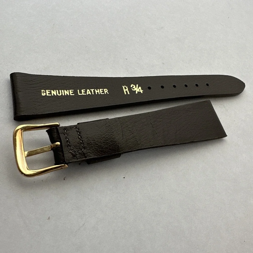 JB Vintage Brown Leather Watch Strap 19.05mm 3/4 Inch Fine Grain Cowhide S3642